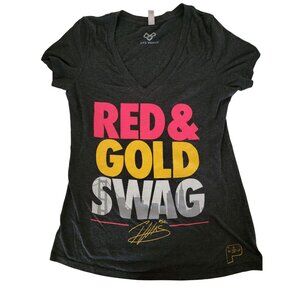 SF 49r's Patrick Willis Red & Gold Swag T-Shirt Womens XL Pro Merch